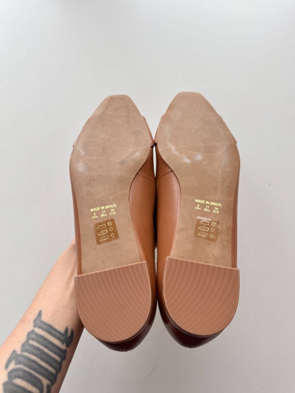 L'INTERVALLE Mulan Brown Leather Buckle Pointed Toe Ballet Flats, Size 8/39 - Picture 12 of 13
